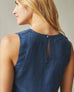 Women's Linen Tank - Marine Navy